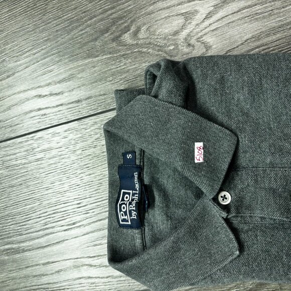 Polo Ralph Lauren Grey Polo Rugby Shirt Small Designer Prep Pony - Picture 8 of 8